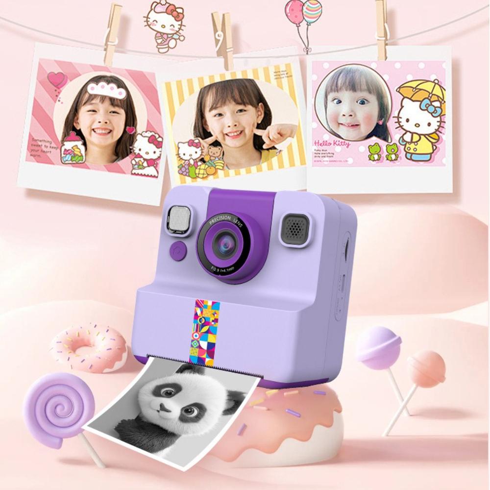 HD Mini Portable Digital Kids Print Camera Instant Thermal Paper Print Photo Travel Outdoor Travel Camera