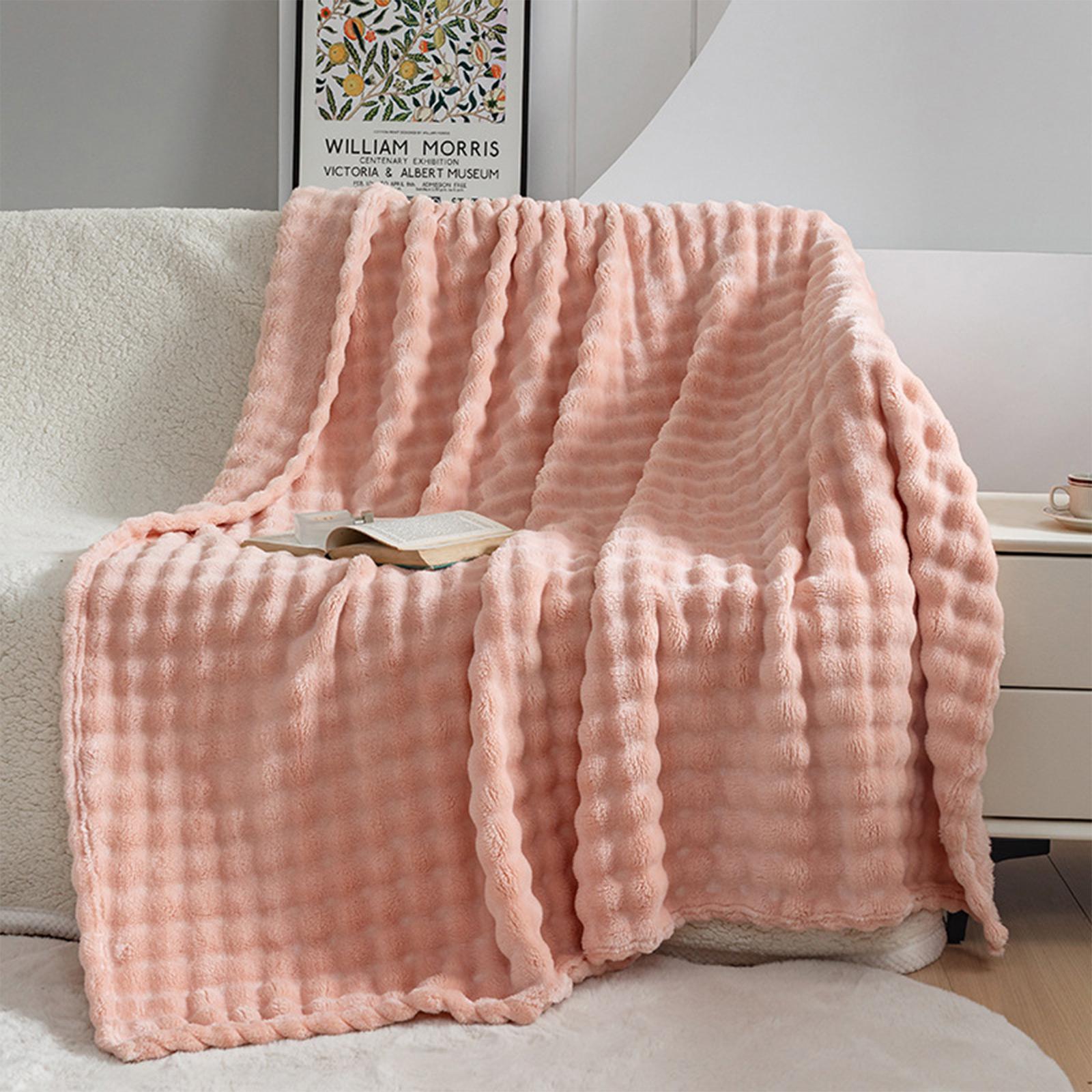 

High Weight Bubble Rabbitflannel Carpet Sofa Blanket Gift Casual Coral Velvet Small Rug XS