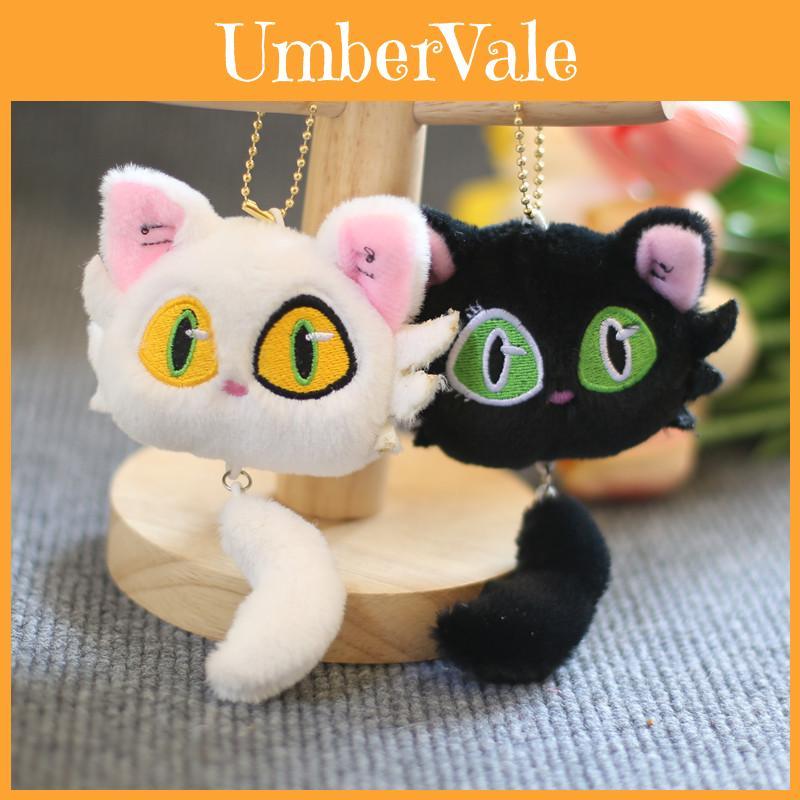 Cute Cat Plush Keychain Fluffy Pp Cotton Hanging Bag Decoration Key Holder