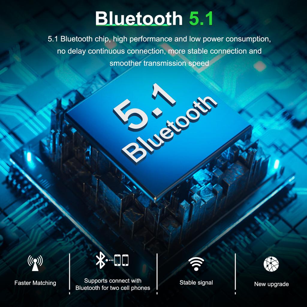 EJEAS Q8 Bluetooth 5.1 Motorcycle Helmet Headset Intercom, with EUC Remote Walkie Talkie, for 6 Riders Talking At Real Time IP67