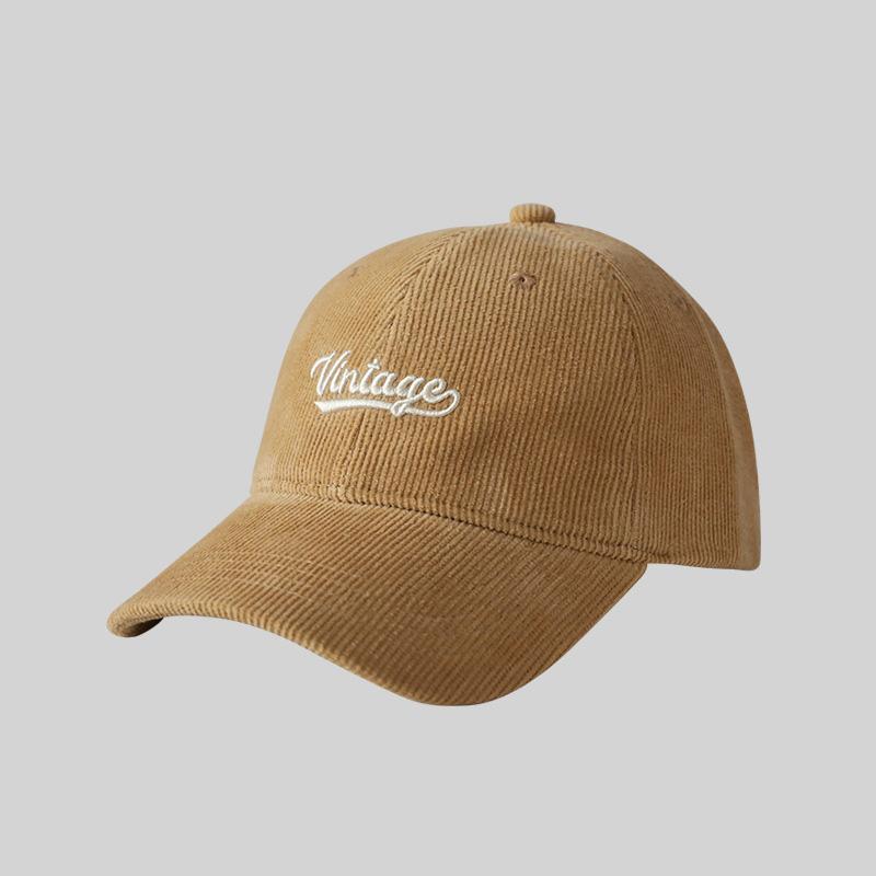 Soft Top Corduroy 6 Panel Custom Letter Embroidered Adjustable Unisex Casual Streetwear Baseball Cap Custom Size хаки