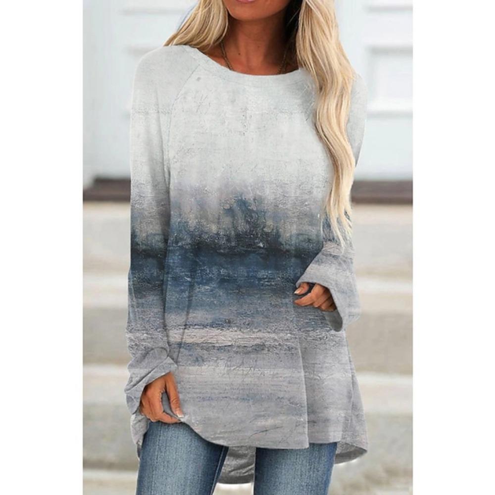 Women'S Autumn T-Shirt Fashion Oversized Top Street Harajuku Clothing Crewneck Long Sleeve T-Shirt New Women'S Casual T-Shirt