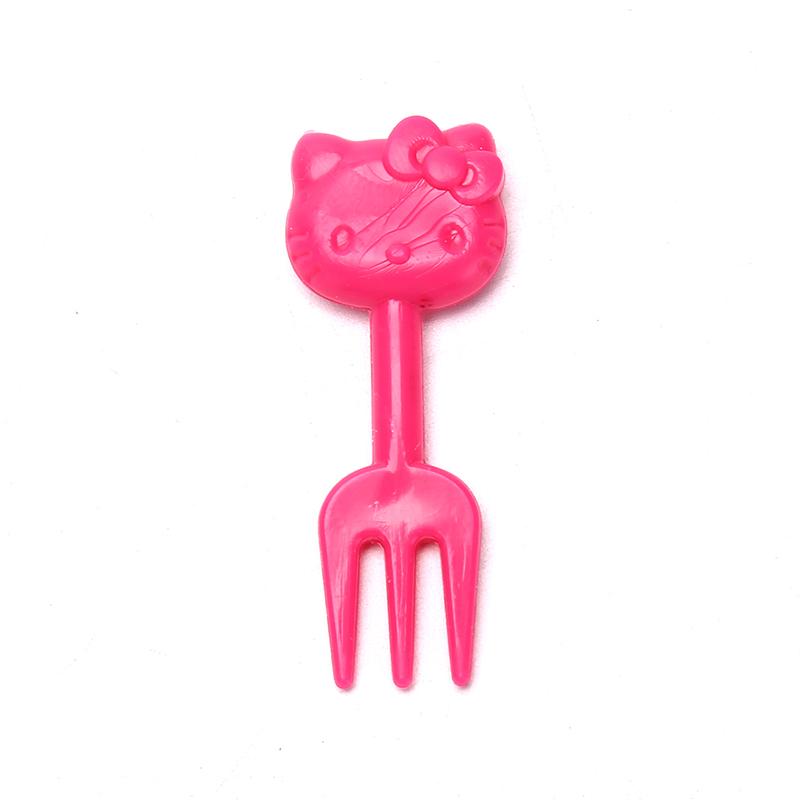 10Pcs/Set Cat Mini Animal Cartoon Food Picks Children Snack Fruit Fork
