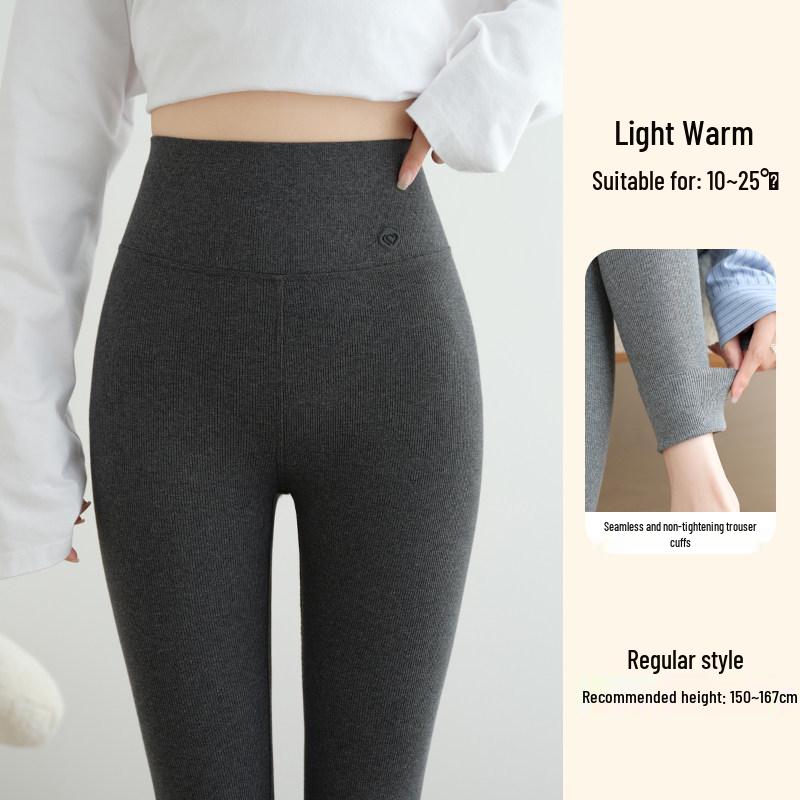 Women's High-Waist Wool Leggings: Warm, Seamless, Thickened, Plus Velvet, Slimming Cotton Pants for Autumn and Winter.