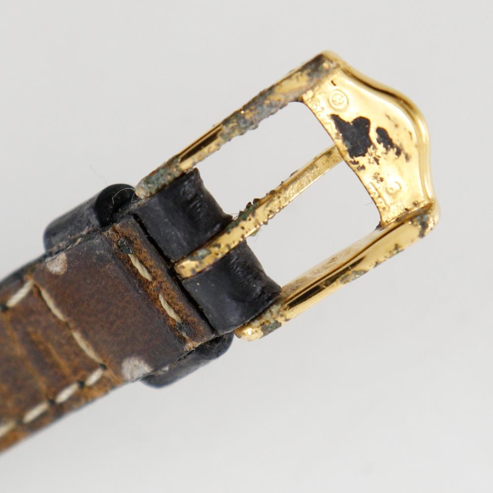 GUCCI Sherry Watches 2000L blackDial Plated Gold/leather Quartz Analog display Women Used