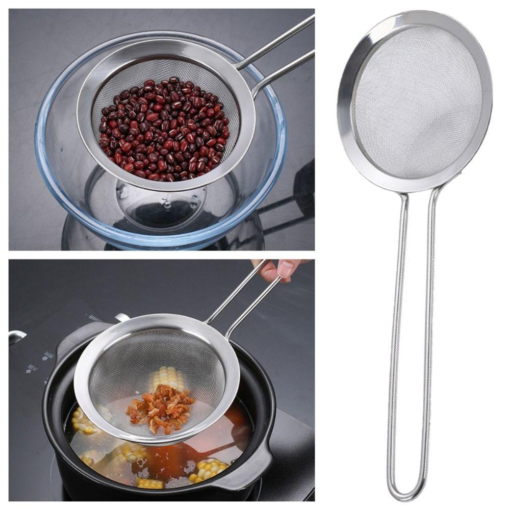 Stainless Steel Fried Food Net Strainer Draining Hot Pot Filter Mesh Soup Skimmer Spoon  Restaurant