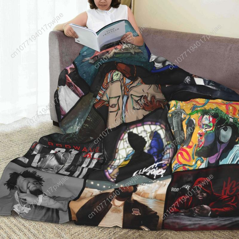 Rod Wave Flannel American Blankets LightweightSoft Warm Blanket Plush Air Conditioned ThrowBlankets for Teen Couch Bed Sofa Livi
