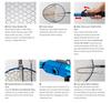 Golden Mean Wading Net Rubber Mesh 570 x 480 mm Gun Metal (4095)