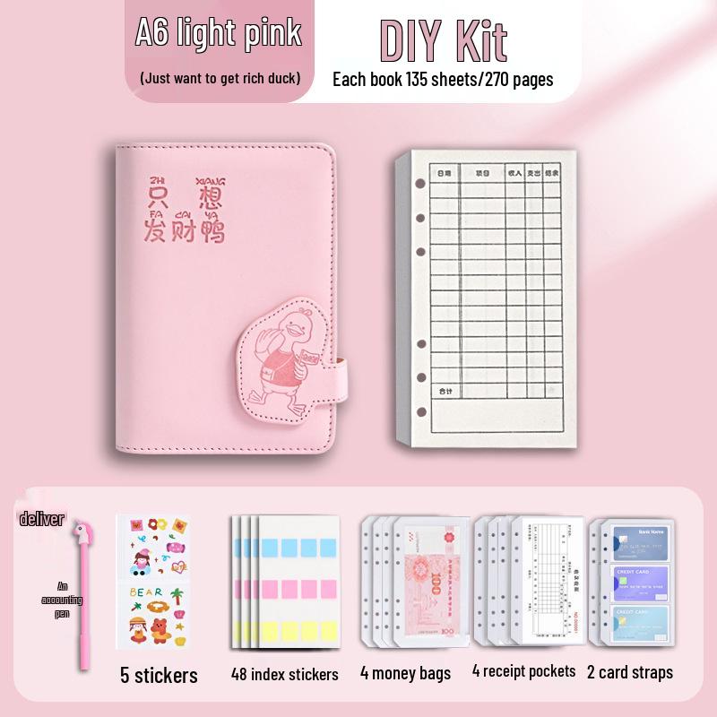 A6 Family & Student Financial Planner: Income & Expenditure Notebook, Loose-Leaf Ledger, Receipt Holder, Money Storage Album
