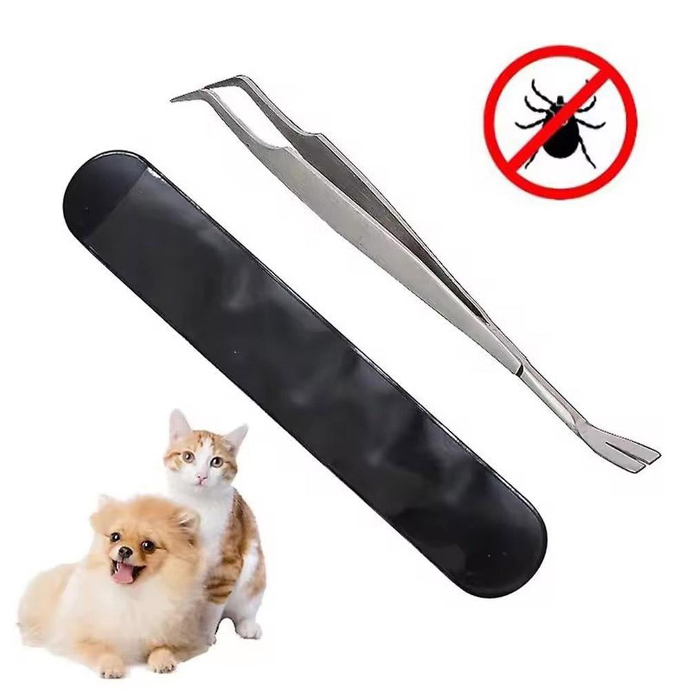 Stainless Steel Pet Flea Remover Tool Scratching Hook Tweezers Clips Set Cat Dog Tick Remover Tweezers Pet Grooming Supplies