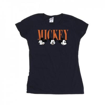 Womens/Ladies Mickey Mouse Faces Cotton T-Shirt