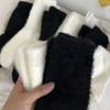 Mink Velvet Socks for Women and Men Autumn and Winter Thicken Thermal Coral Velvet Sleep Plush Floor Black White Socks Underwear