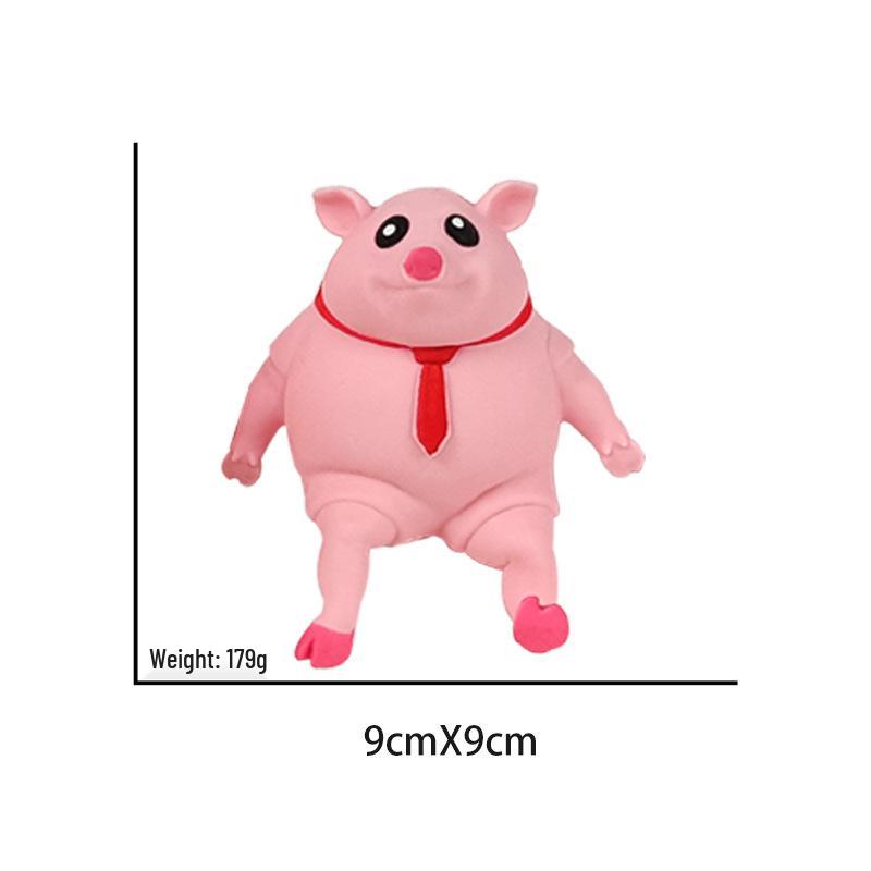 

Eco-Friendly Non-Toxic Slow Rebound Fun Pi Pig Stress Relief Toy - Soft Rubber Sand-Filled Squeeze and Release.
