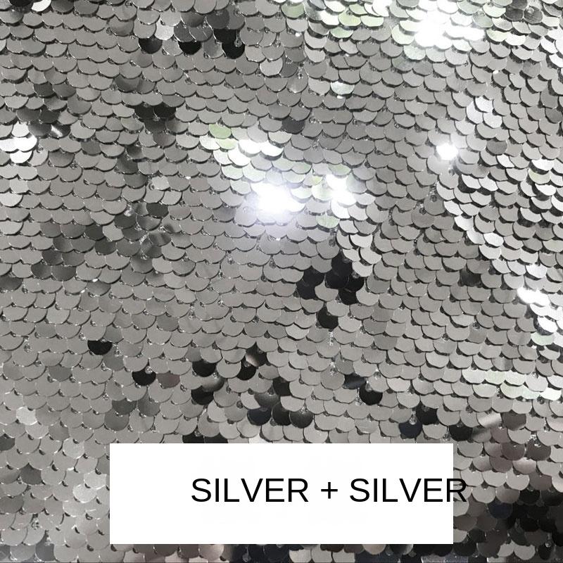 Tessuto Paillettes Bicolore Creativo per Abbigliamento Parete Graffiti Sfondo Tessuto Materiale da Cucito Fai da Te per Designer Vendita all'Ingrosso