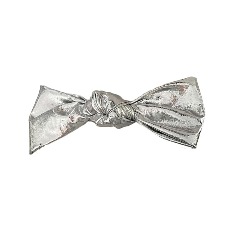 

Designer Y2K Silver Hairband HairBun Scrunchies Elastic Hair Rope Big Hair Scrunchy Fashion Hairclip Female Accessories