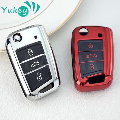 Für Volkswagen Vw Golf 7 Gti Mk7 R Touran Skoda Octavia 3 Superb Karoq Kodiaq Seat Leon Mk3 Ateca TPU Auto Schlüsselhülle Abdeckung