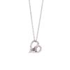 Estelle Official Women's Necklace, 10K White Gold with Diamonds and Heart Motif, 0442-0054-0020-0000