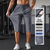 Men's Plus Size Lightweight Quick Drying Sports Pants with Zippered Pockets and Reflective Strips - High Stretch and Breathable, Fitness Apparel