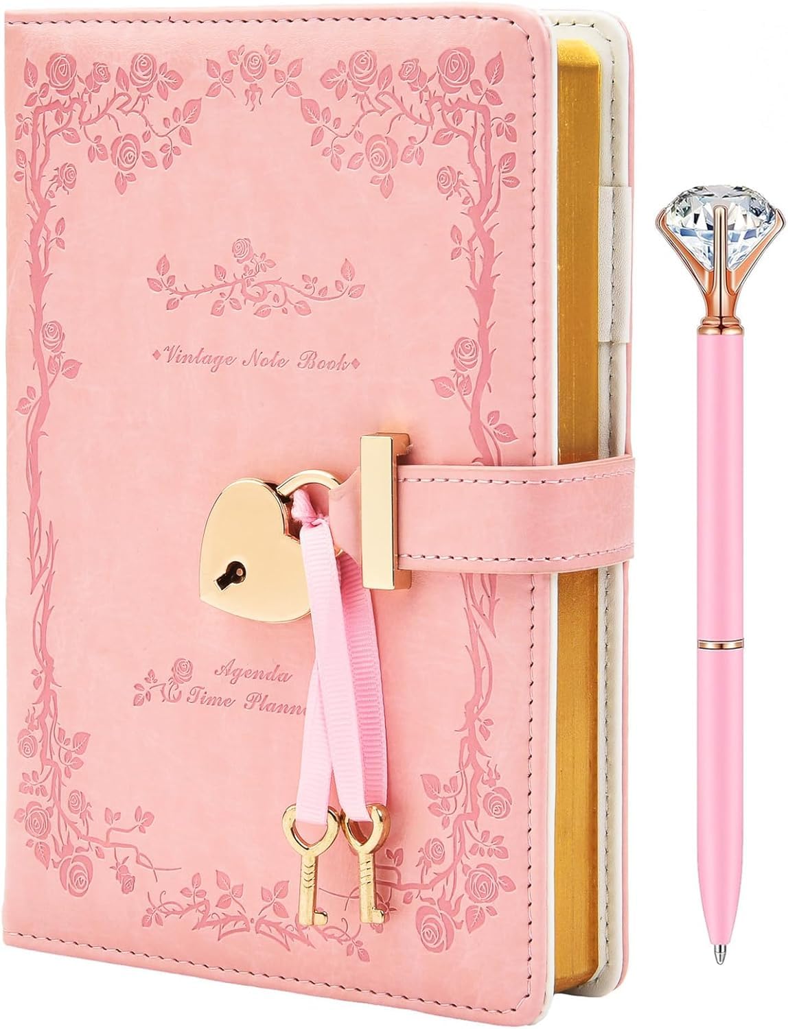 

Lockable B6 Size Cute PU Leather Diary with Student Stylish School Gift for Elementary School Girls Notebook, Diary, Lock, Refillable, Diary,