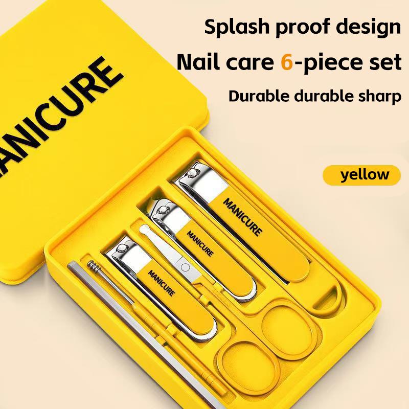 Xiaomi New Nail Set 4/6 Stainless Steel Splash Proof Nail Clippers Set Advanced Home Special Nail Clippers Nail Beauty Tool Set