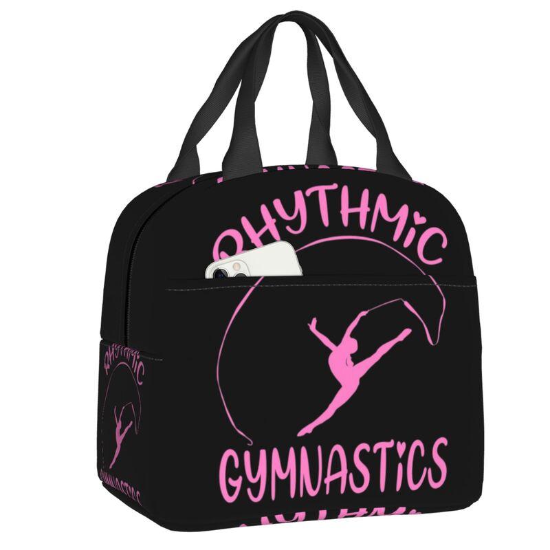 Dance Rhythmic Gymnastics Insulated Lunch Bag for Women Resuable Cooler Thermal Lunch Box Beach Camping Travel