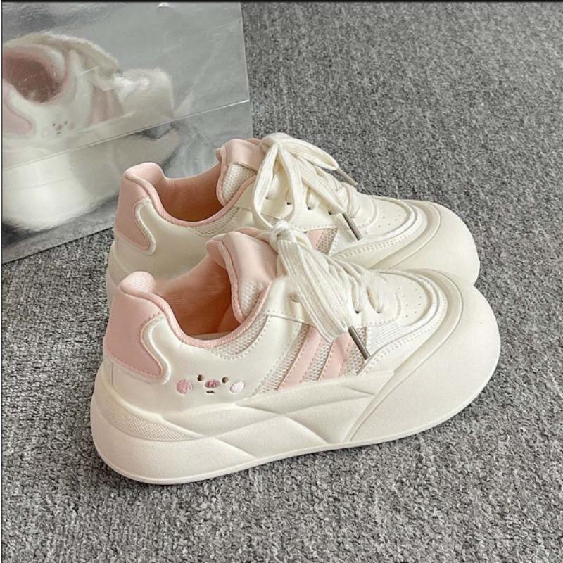 

Little white shoes women s summer mesh breathable new girls with skirts thick-soled versatile casual sports board shoes 35