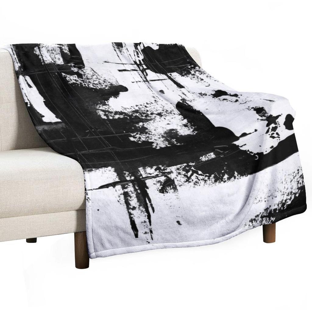 Black and White Abstract Throw Blanket Luxury Throw Sofa Bed For Decorative Sofa Warm Winter Blankets