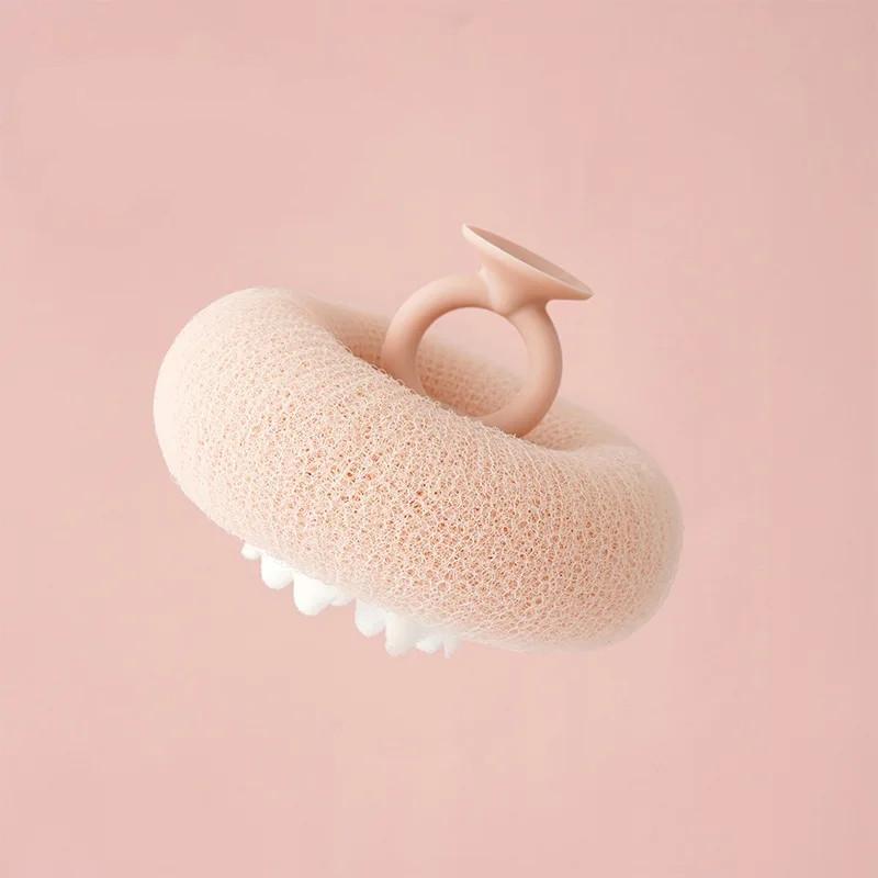 

Аксесуари для ванної кімнати Прийняття душу Квітковий візерунок Присоска Губка для ванни М’ячик Очищувач для тіла Відлущувачі Скрубери Щітка для ванни світло-рожевий колір