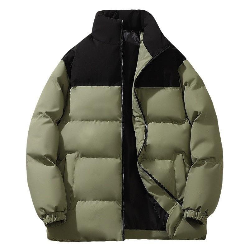 Unisex Winter Warm Windproof Water-Resistant Puffer Jacket With Stand Collar Outdoor Sports Casual Wear