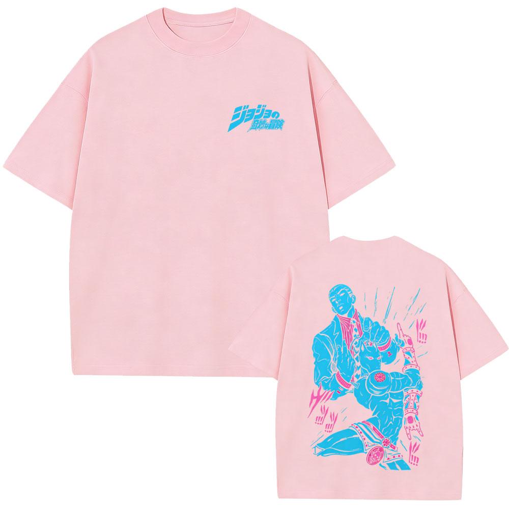 Anime Jojos Bizarre Adventure Kira Yoshikage Killer Queen Graphic Tshirt Unisex Women Unisexga Fashion Retro Short Sleeve T Shirts