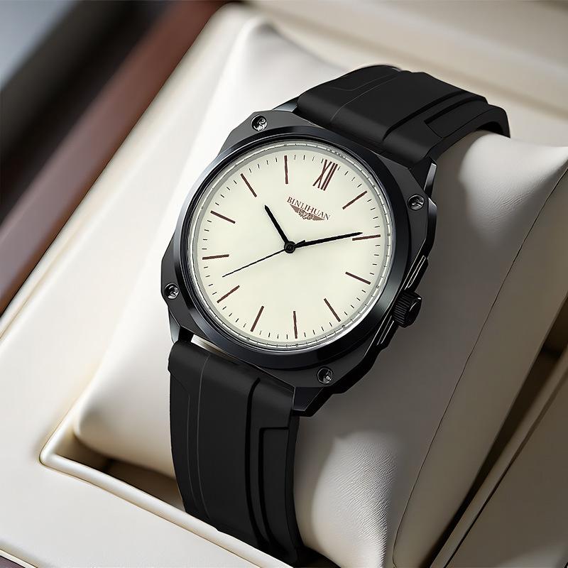 JYL Men's Watch Fashion Minimalist Quartz Leather Band