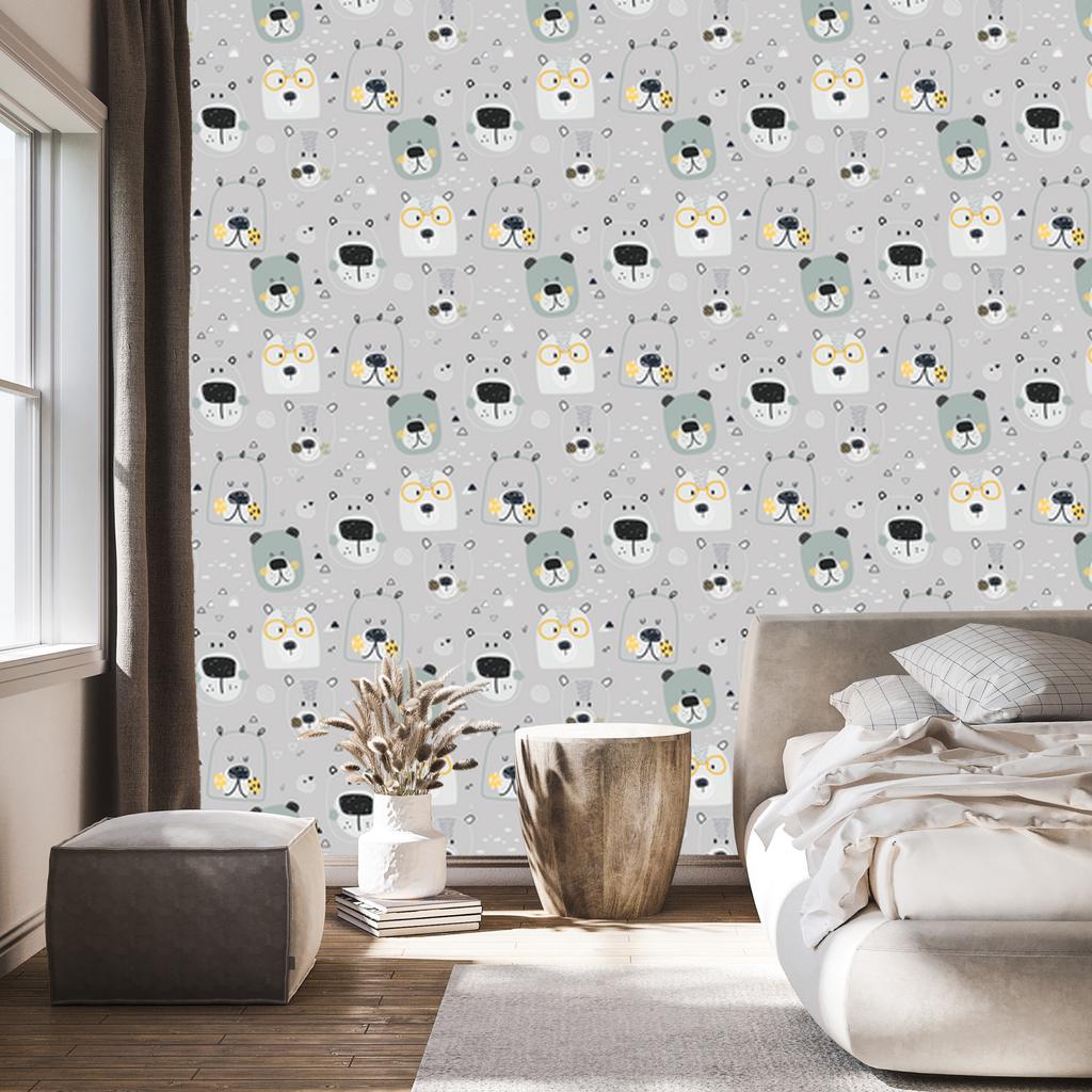 Cute Teddy Bears Wallpaper for Living Room and Bedroom 50x1000