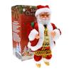 Santa Claus Climbing Bead Rope Plush Toy Kids Christmas Decoration Gift Electric Sound Light