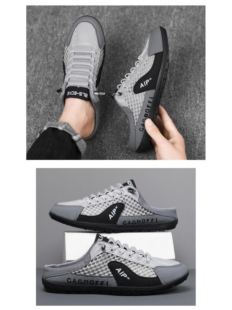 Men's Plus Size Mesh Slip-On Closed-Toe Summer Slippers