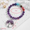 Natural Crystal Bracelet, Amethyst, White Pine, Beaded Bracelet, Bohemian Style, Bracelet, Jewelry