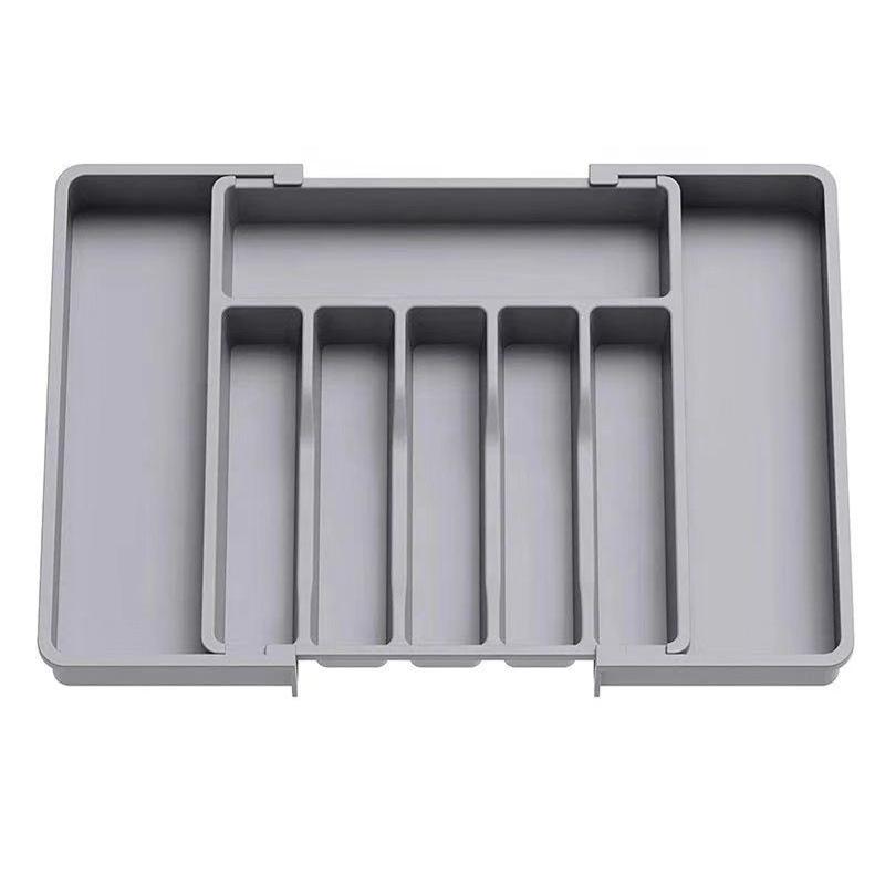 Cutlery Drawer Organiser Expandable Kitchen Drawer Storage Organiser Adjustable Cutlery Tray for Forks, Knives