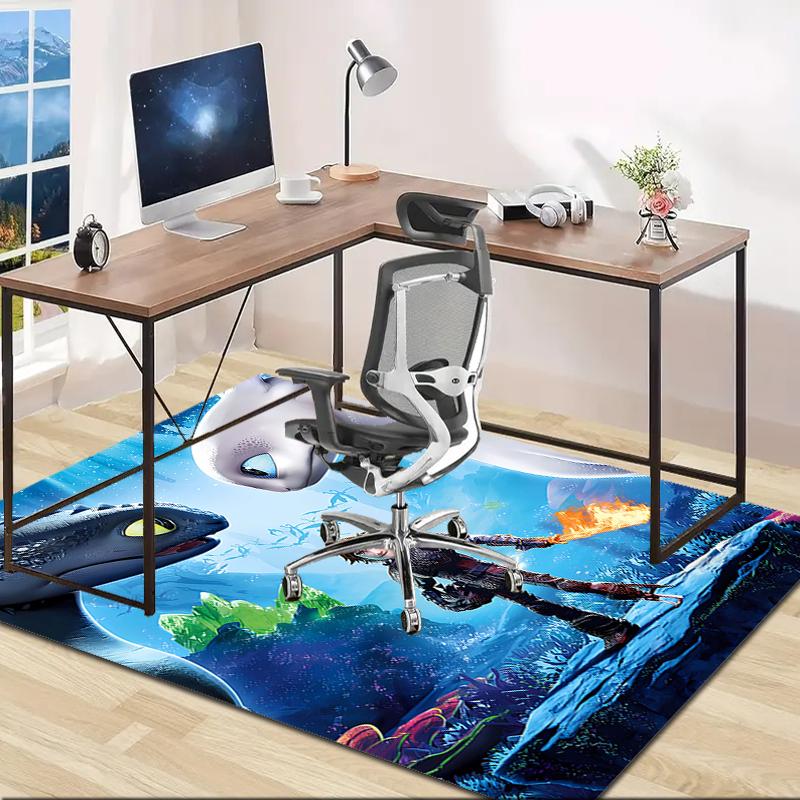 1pc Toothless2 Design Area Rug - Non-Slip, Soft & Cozy Floor Mat for Living Room, Bedroom, Office - Indoor/Outdoor Decorative Carpet