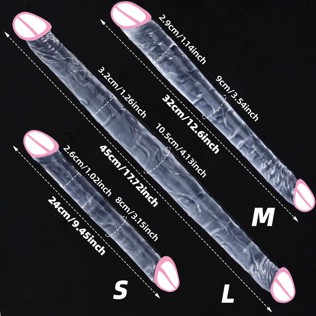 Three sizes U Shape Dildos Two Heads Soft Jelly Female Masturbator Anal Plug Artificial Penis G-spot Massage Sex Toys for Women