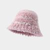 Winter Hat Women's Big Head Circumference Shows Face Small Bucket Hat Fleece Thermos Basin Hat Fashionable Versatile Bucket Hat