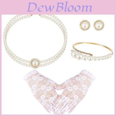 Vintage Style Jewelry Set With Pearl And Water Drop Pendant For Girls