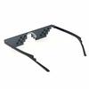 Nowe Śmieszne Okulary Przeciwsłoneczne Mosaic dla Mężczyzn Kobiet Pikselowe Czarne Retro Gamer Robot Okulary Cool Impreza Vintage Okulary