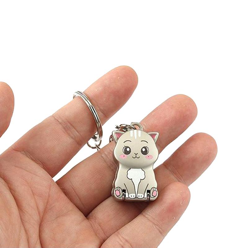 1 Pcs Exquisite Kitten Puppy Shape Keychain Foldable Nail Clipper Stainless Steel Rotary Toenail & Fingernail Manicure Trimmer
