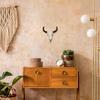 Halloween Cow Skull Decor,Longhorn Cow Skull Head Ornament,Wall Hanging Animal Wildlife Sculpture for Home Halloween Decor