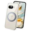 For Google Pixel 9a Magnetic Case TPU + PC Clear Phone Back Cover
