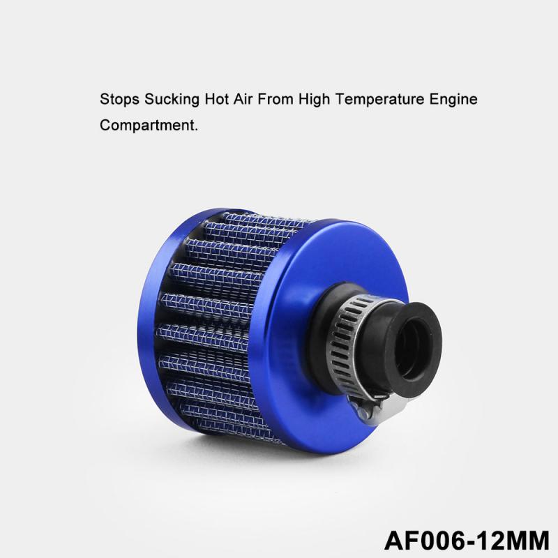 New Universal 12mm Car Air Filter for Motorcycle Cold Air Intake High Crankcase Vent Cover Mini Breather Filters
