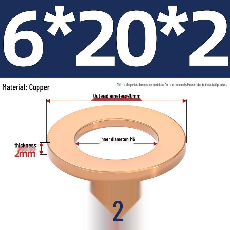 National Standard Red Copper Gasket Seal Ring and Flat Washer M3-M60mm for Marine Instruments