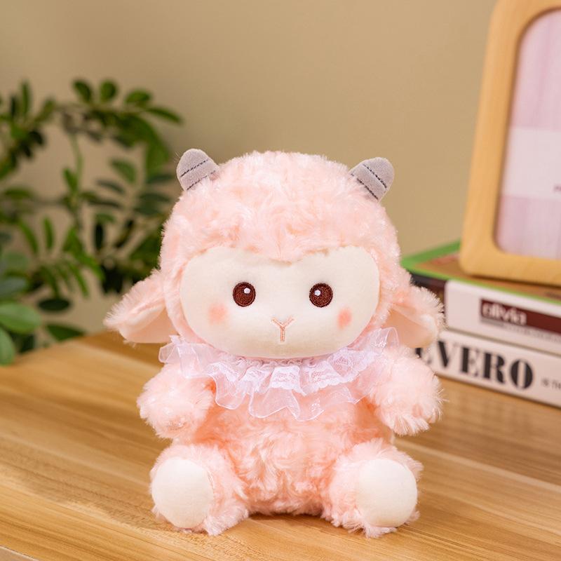 Girly heart pink lamb doll plush toy lamb doll children's soothing doll birthday gift