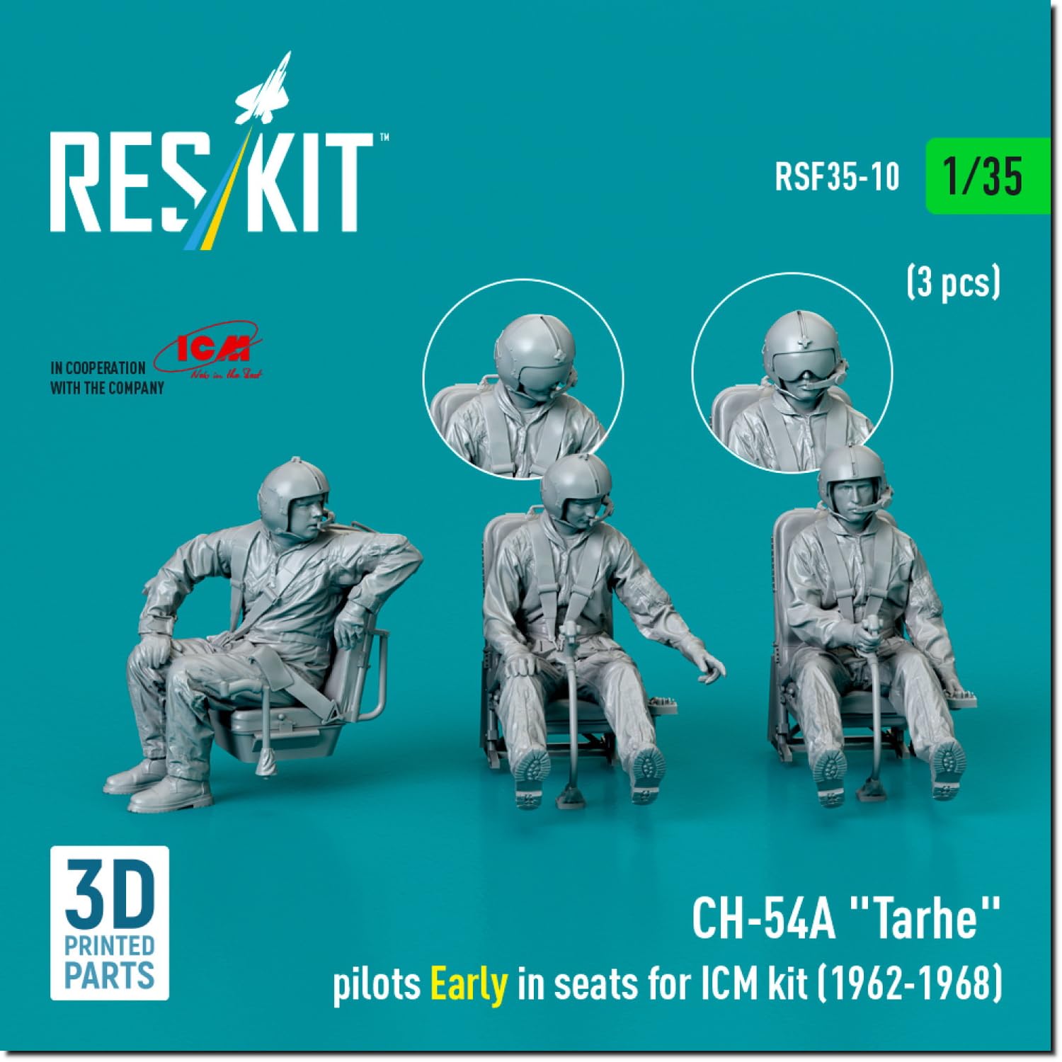 

Reskit Экипаж Тархе Ранний набор Пластиковые детали 1/35 CH-54A с сиденьем 1962-1968 3 штуки (для ИКМ) RSKF35-0010 (Самолет)