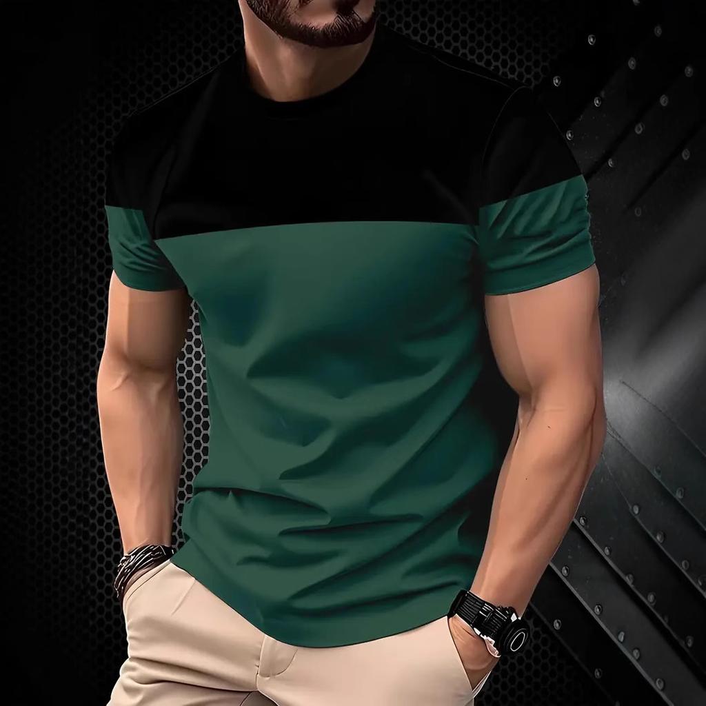 Summer Fashion Sports Men's T-Shirts 3D Geometric Print Loose Comfortable Daily Casual O-Neck Size Short Sleeve T-shirts