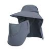 Summer Big Eaves Shawl Sun Hat Face Mask Bucket Hat Men and Women Outdoor Mountaineering Fishing Breathable Sun Protection Hat
